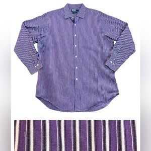 Polo Ralph Lauren Curham Classic Fit Stripe Shirt Size 16.5 32/33